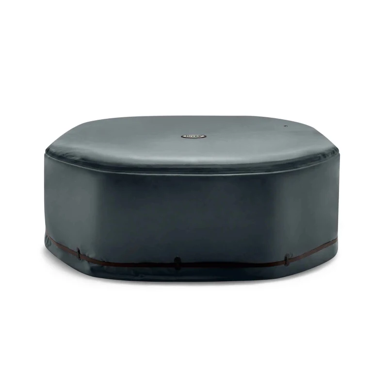 INTEX 28438EX - Spa Bubble Ottagonale Cm 211X71, 6 Posti, Con Pompa, Riscaldatore, Sistema Di Purificazione Acqua, 140 Getti, Telo Base, Telo Copertura, Dispenser Di Cloro