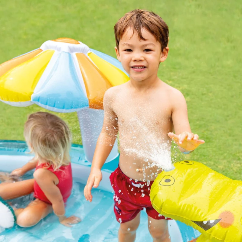 INTEX 57165NP - Play Center Alligatore Con Spruzzo Cm 201X170X84