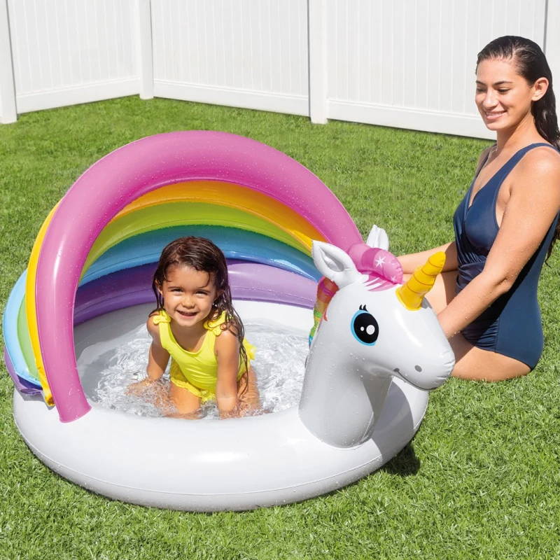 INTEX 57113NP - Piscina Baby Pool Unicorno Cm 127X102X69
