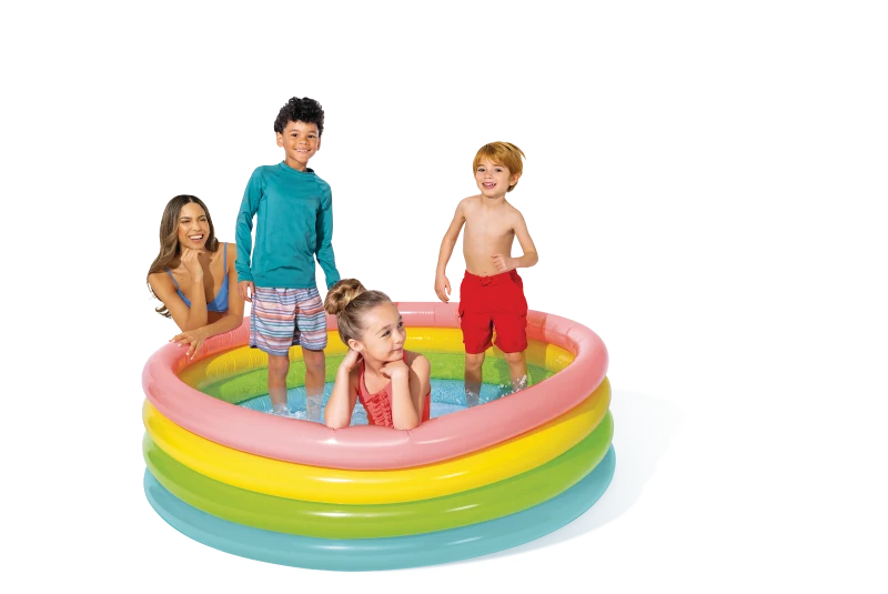INTEX 56441NP - Piscina 4 Anelli Arcobaleno Cm 168X46
