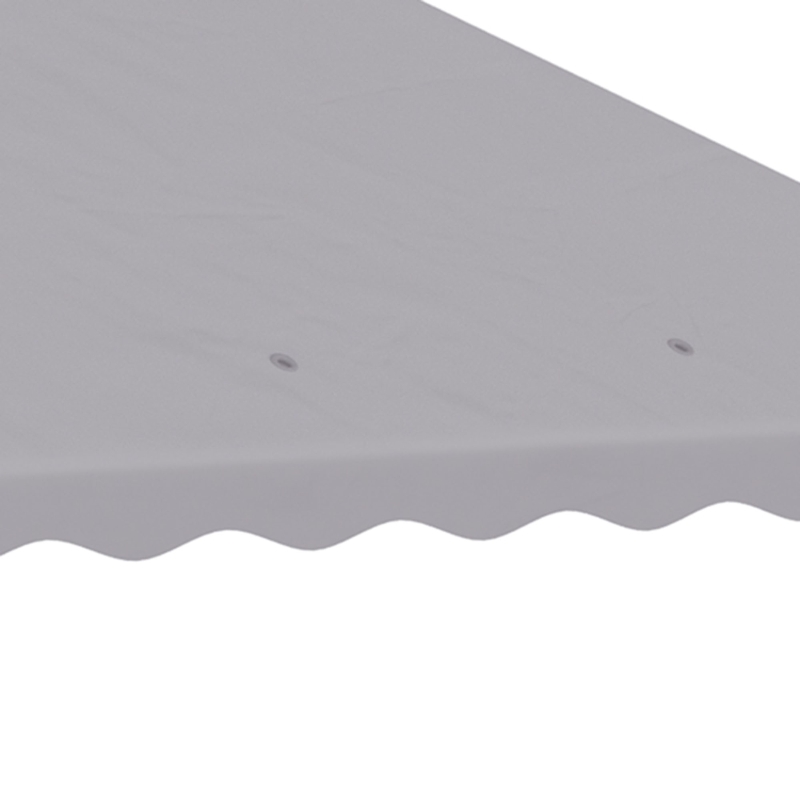 Outsunny Toldo de Substituição para Pérgola com Teto Duplo e 10 Orifícios de Drenagem 2,95x2,95 cm Cinza