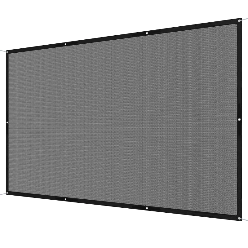 Outsunny Vela de Sombra Retangular 3x2 m Toldo Vela para Jardim Proteção Solar 65% Transpirável e Anticongelante para Pátio Preto