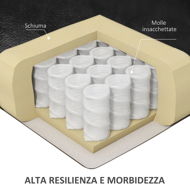 Vinsetto Poltrona da Ufficio Massaggiante e Riscaldata con 2 Punti Massaggio e 8 Programmi, Nera