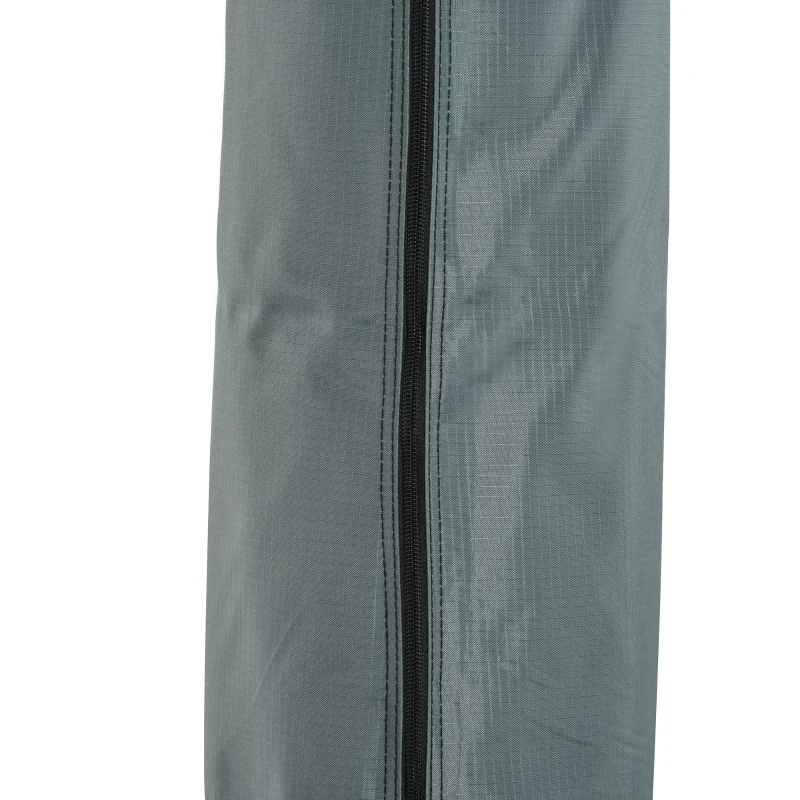 Outsunny Housse de Protection imperméable pour Parasol Droit avec Fermeture éclair et Cordon de Serrage Gris