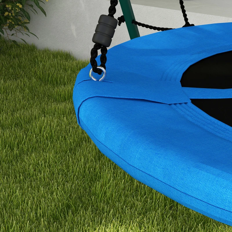 Outsunny Konstrukcja Huśtawki dla Dzieci z 2 Huśtawkami, Koszykiem do Koszykówki, Drabinką do Wspinaczki, 267x180x202 cm, Żółty