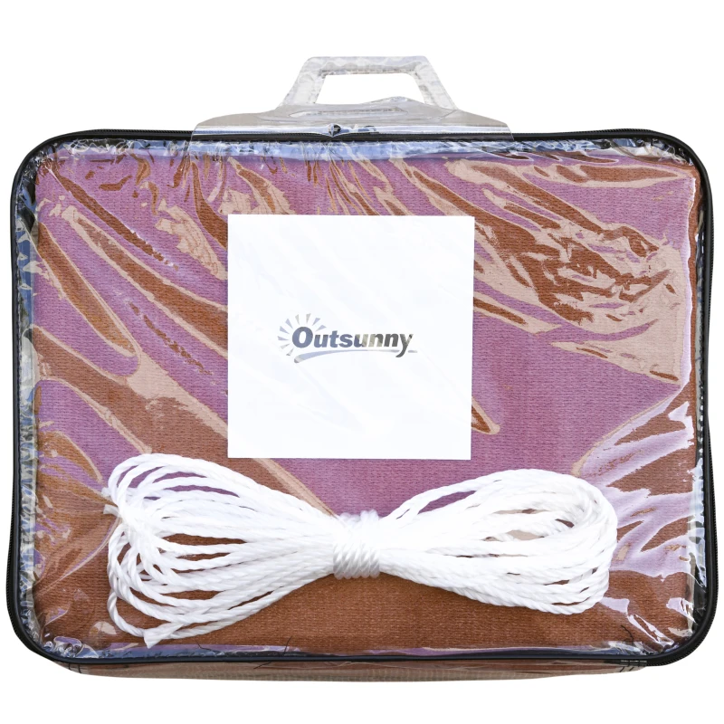 Outsunny Voile d'ombrage rectangulaire 3 x 4 m polyéthylène Haute densité Protection UV Avec sac de rangement - Coloris beige