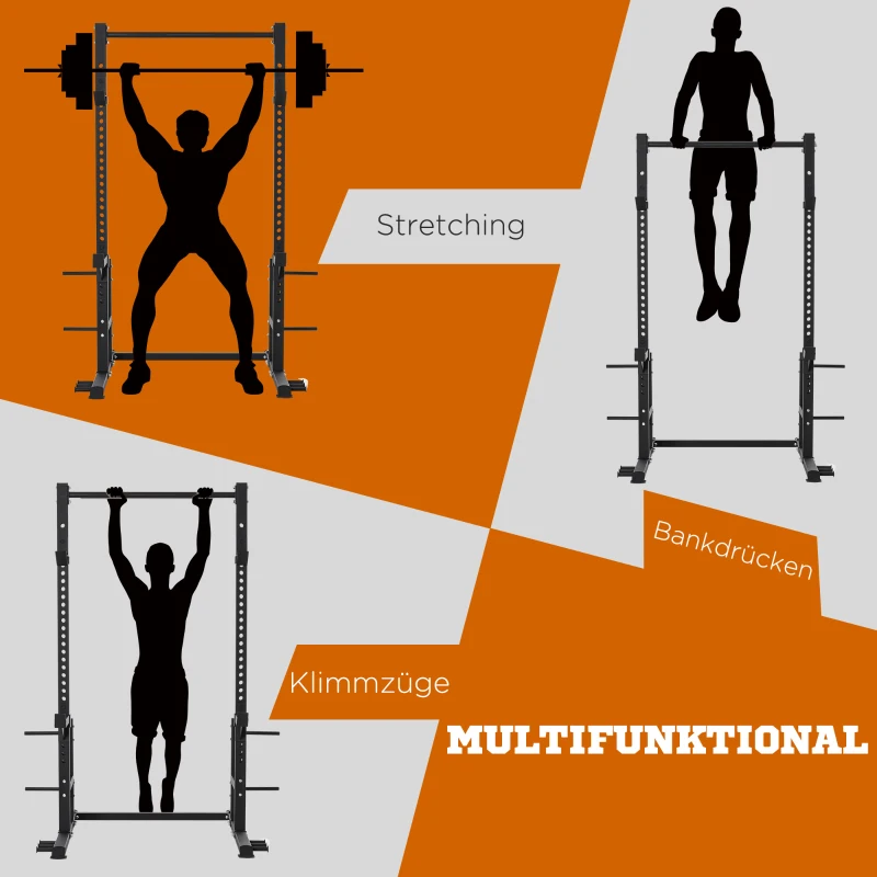 HOMCOM Power Tower Power Tower Station z wewnętrznym stojakiem wagowym do stali fitness