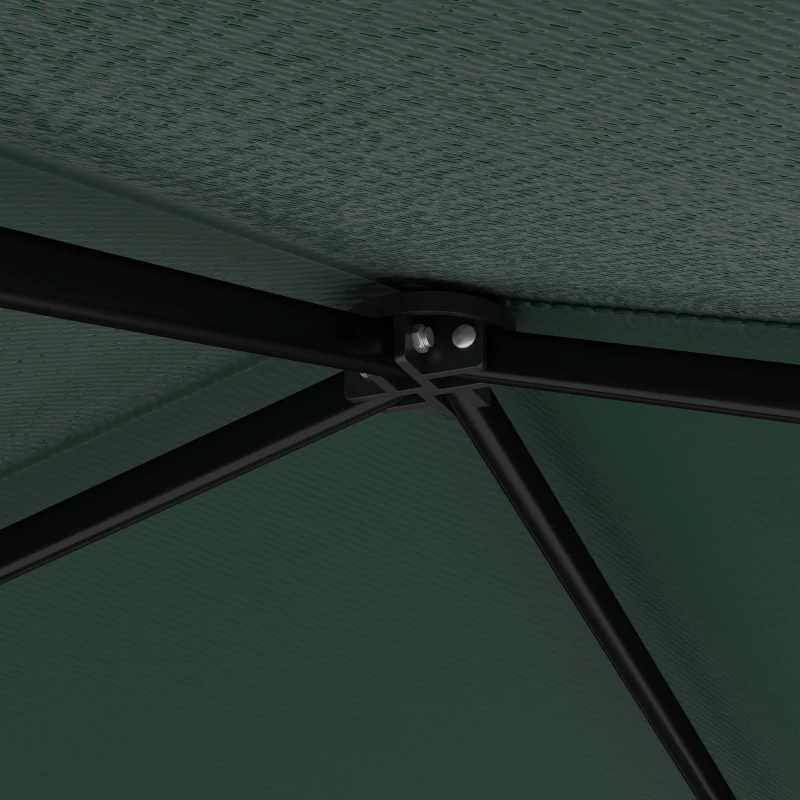 Outsunny Tenda Dobrável 220x220x200 cm com 1 Parede Lateral Bolsa de Transporte Impermeável e Proteção UV50+ para Jardim Pátio Verde