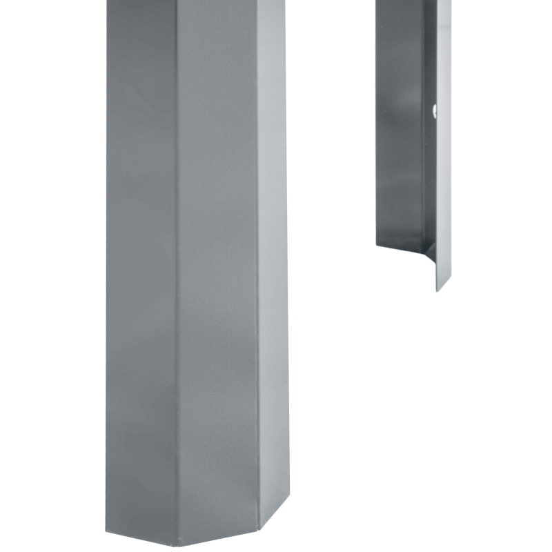 Outsunny Plantenbak Plantenbak, Weerbestendig, 100 cm x 45 cm x 80 cm, Zilver