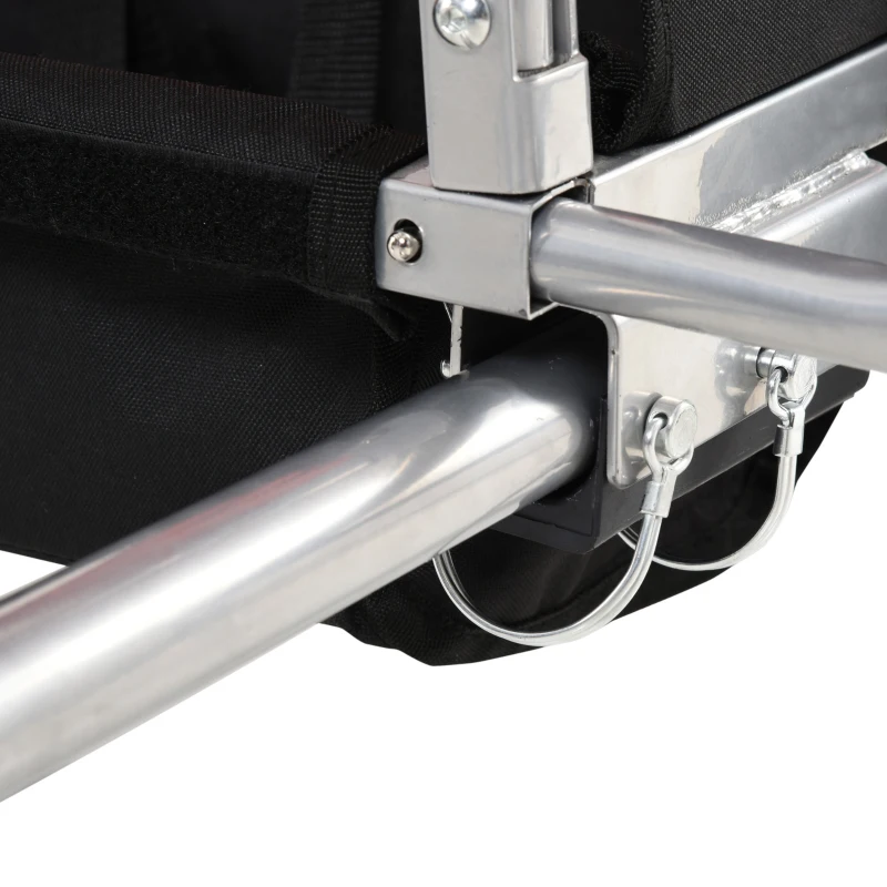 HOMCOM Kinderanhänger, für 2 Kinder, Universalkupplung, Regenschutz, orange+schwarz, 142 x 85 x 105 cm