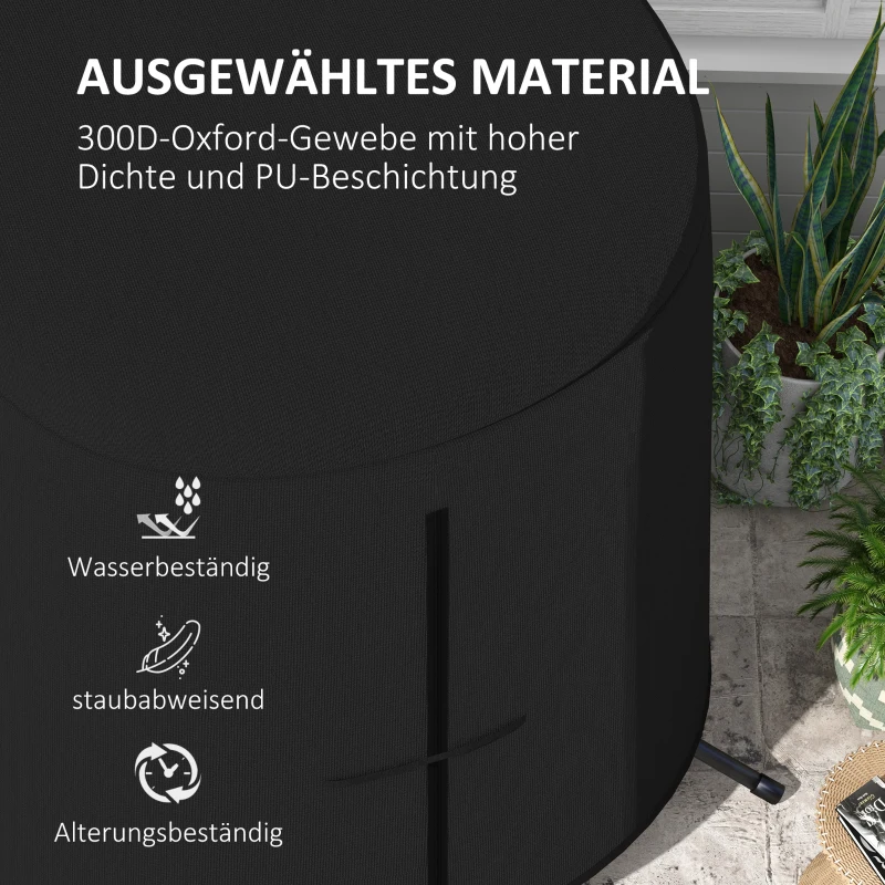 Outsunny Pokrowiec na meble zewnętrzne na meble Pokrowiec ochronny na meble, odporny na warunki atmosferyczne, 196 cm x 196 cm x 230 cm, Czarny