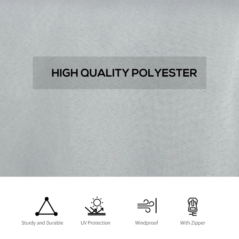 Outsunny 4 Pack Universal Gazebo Replacement Sidewalls Privacy Panel for Most 3 x 4m Gazebo Canopy Pavillion Outdoor Shelter Curtains Accessories Light Grey