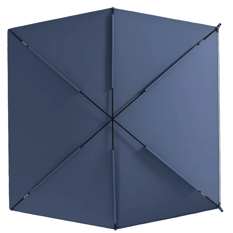 Outsunny Toldo para Carro Abrigo para Campismo com Altura Ajustável e Bolsa de Transporte Impermeável Anti-UV 290x278x230-260 cm Azul Marrinho