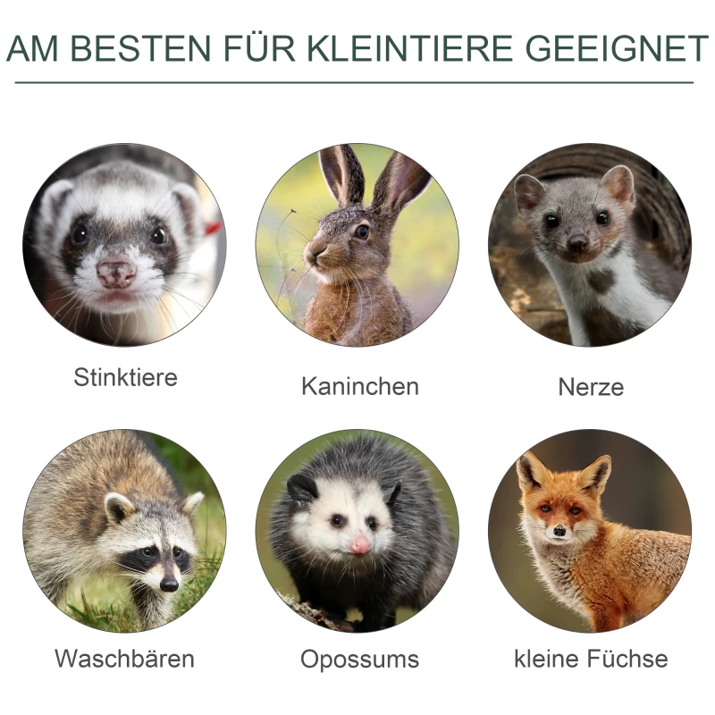 Outsunny Pułapka na żywe zwierzęta, precyzyjny mechanizm łapania, 60 x 18 x 20 cm, Zielony