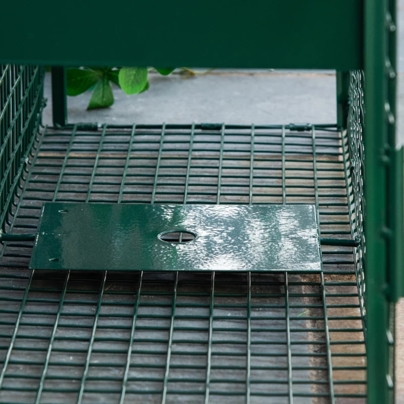 Outsunny Levende Dierenval, precies Vangmechanisme, 80 x 25 x 30 cm, Groen