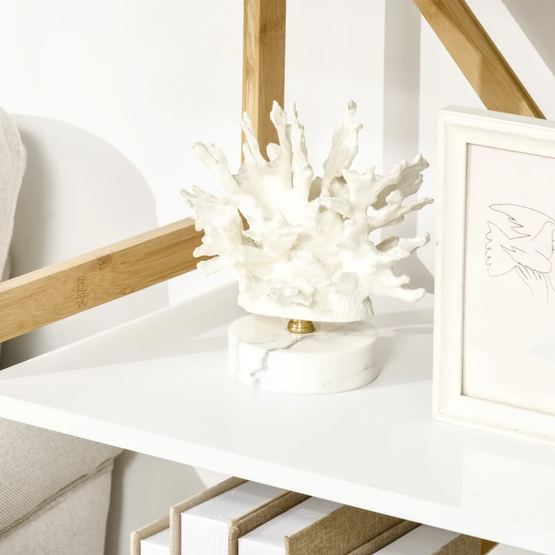 HOMCOM Scaffalatura a 5 Piani in Bamboo e MDF, Mobile Libreria per Soggiorno, Cucina e Camera da Letto, 70x37.5x150 cm