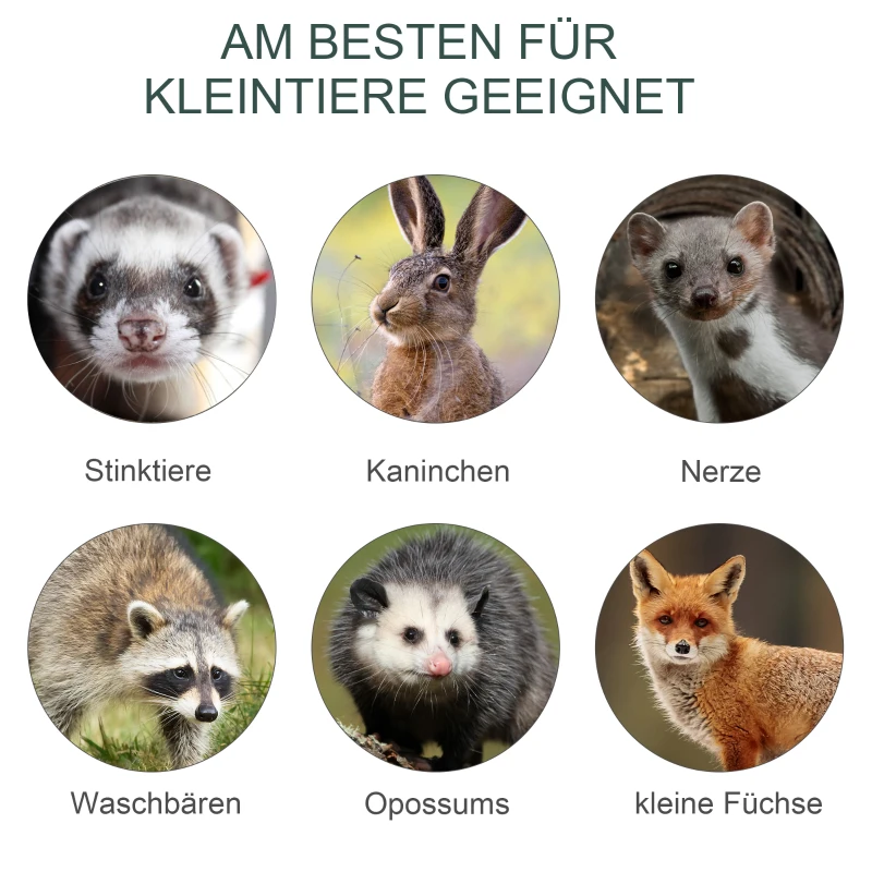 Outsunny Levende Dierenval, precies Vangmechanisme, 80 x 25 x 30 cm, Groen