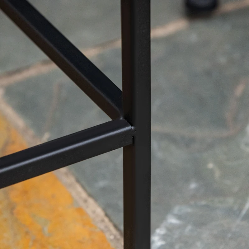 Outsunny Portapiante Floreale di Metallo con Superficie in Piastrelle di Ceramica 3 Unità per Giardino e Balcone Blu e Nero