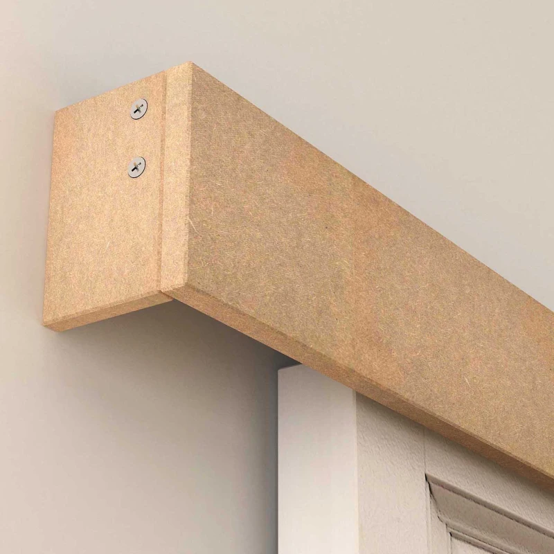 HOMCOM Binario con Kit di Accessori per Porte Scorrevoli in Stile Rustico in Legno