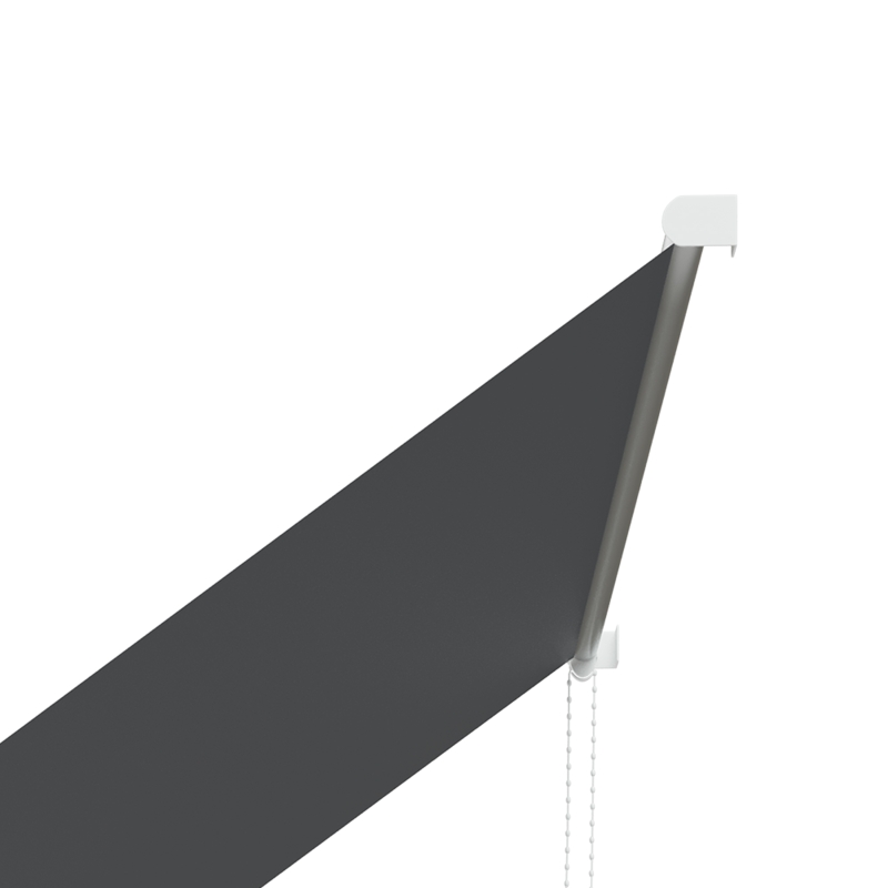 Outsunny Toldo Retrátil para Janela 150x120 cm com Estrutura de Alumínio Ângulo de Inclinação Ajustável Anti-UV e Impermeável Cinza Escuro
