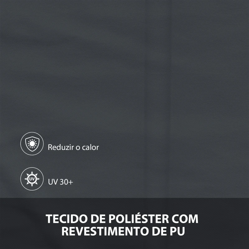 Outsunny Toldo Retrátil para Janela 150x120 cm com Estrutura de Alumínio Ângulo de Inclinação Ajustável Anti-UV e Impermeável Cinza Escuro
