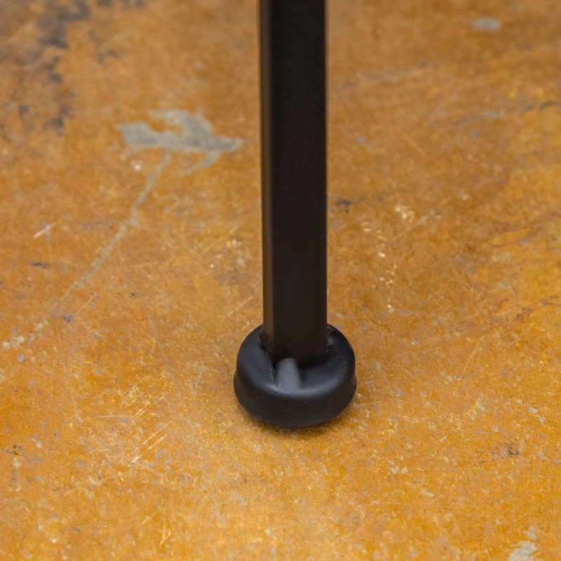 Outsunny Portapiante Floreale di Metallo con Superficie in Piastrelle di Ceramica 3 Unità per Giardino e Balcone Blu e Nero