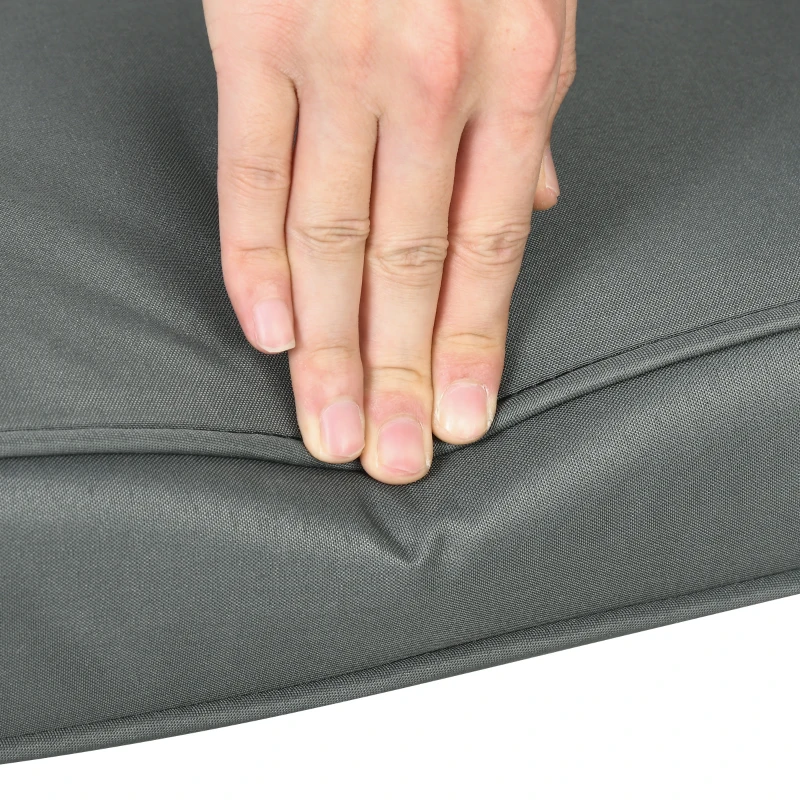 Outsunny Replacement Cushions for Rattan Furniture - 14 Piece Outdoor Seat Cushion Pad Set for Patio Conversation Set, Includes 7 Seat Cushions and 7 Back Cushions, Grey