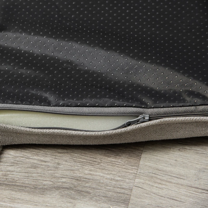 PawHut Cuccia per Cani Rialzata con Cuscino Removibile e Lavabile, in Truciolato e Acciaio, 110x70x15.5cm, Grigio