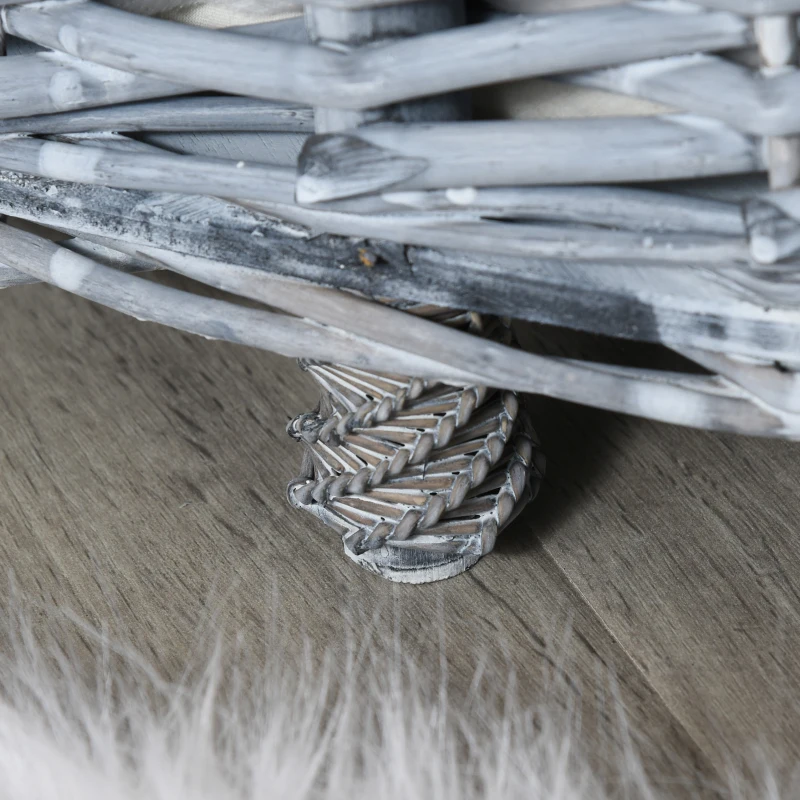 PawHut Legowisko dla psa, sofa dla zwierząt domowych, sofa dla kota, miękki pokrowiec, legowisko dla kota, wierzba, plusz