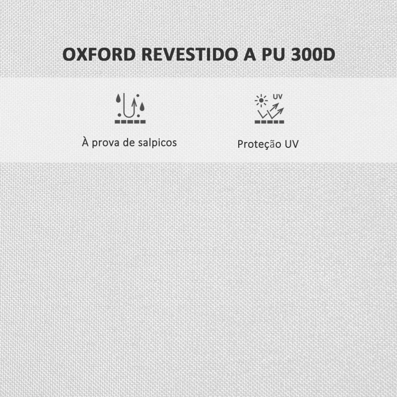 Outsunny Toldo de Substituição 3x3 m para Pérgola de Jardim Cobertura de Substituição para Tenda Dobrável Impermeável Branco