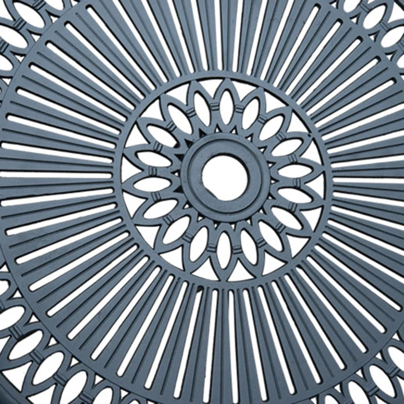 Outsunny 3 Pc Cast Aluminium Bistro Set-Black