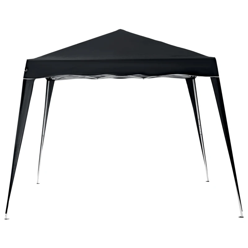 Outsunny Slant Leg Pop Up Gazebo - Comes with Carry Bag, Height Adjustable Party Tent, Instant Event Shelter for Garden, Patio (3 M × 3 M Base / 2.5 M × 2.5 M Top, Black)