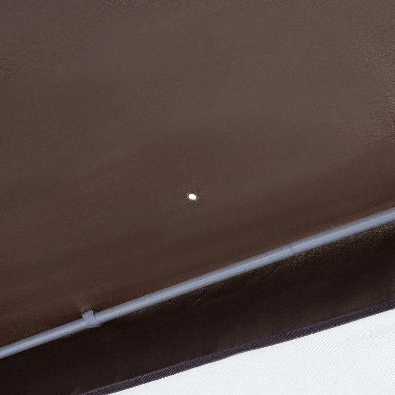 Outsunny Hexagonal Garden Gazebo - Patio Party Outdoor Canopy Tent Sun Shelter with Mosquito Netting and Zipped Door, Brown