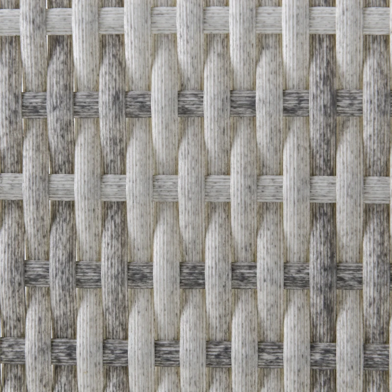 Outsunny Single Seater Rattan Chair Sofa with Padded Cushions, All-Weather PE Wicker Weave Garden Armchair, Armrests Included, Grey