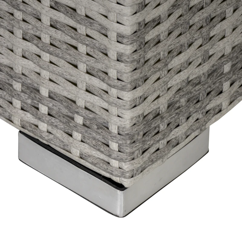 Outsunny Single Seater Rattan Chair Sofa with Padded Cushions, All-Weather PE Wicker Weave Garden Armchair, Armrests Included, Grey