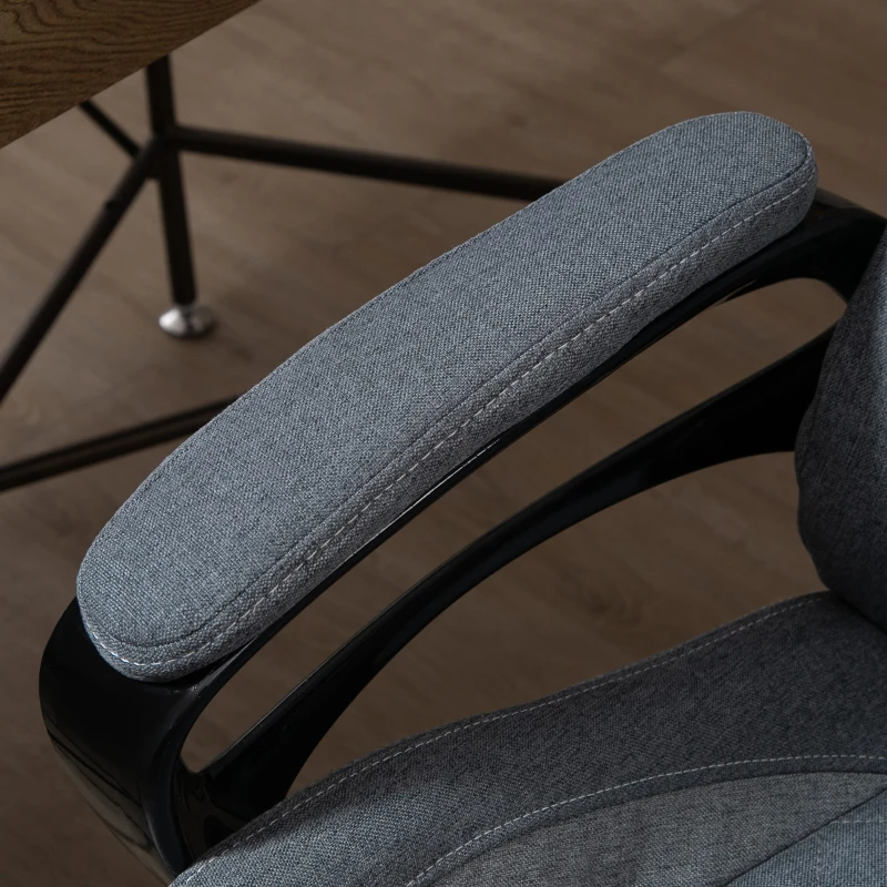 Krzesło biurowe z masażem Vinsetto, fotel biurowy z funkcją masażu, fotel gamingowy z regulacją wysokości, ergonomiczne krzesło obrotowe, fotel z masażem, szary, 64 x 68,5 x 113-121 cm