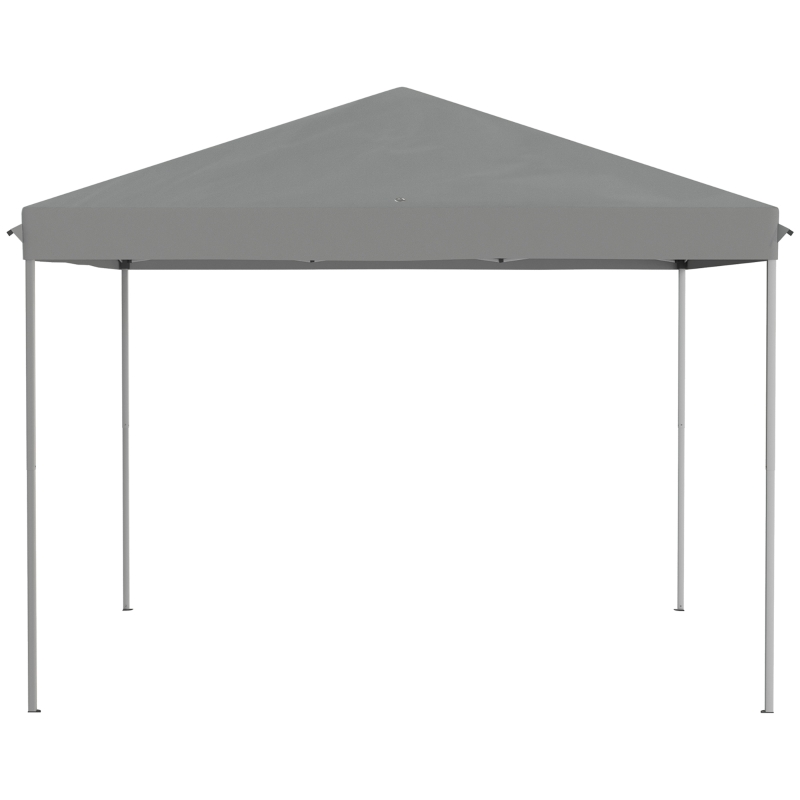 Outsunny 3 x 3 m Pop Up Gazebo, Garden Tent with Removable Mesh Sidewall Netting, Carry Bag for Backyard Patio Outdoor Light Grey