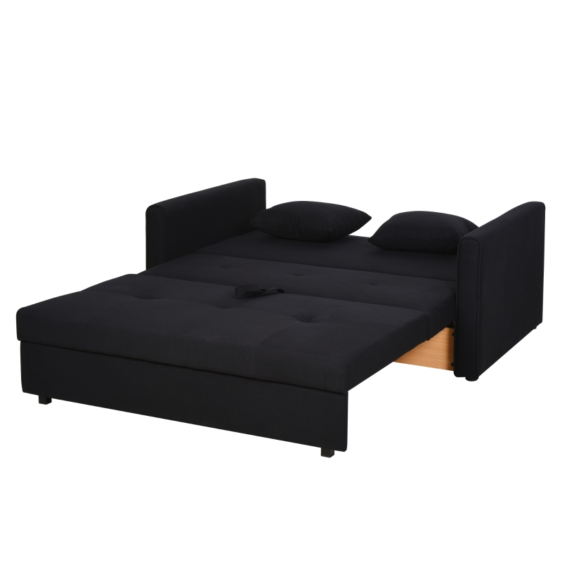 Homcom Canapea 2 Locuri Extensibila – Cu Spatiu de Depozitare Integrat(m-10)