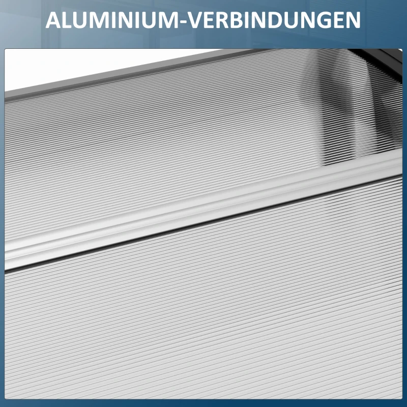 Outsunny Zadaszenie ochronne, osłona przeciwsłoneczna i przeciwdeszczowa, włącznie z uchwytem ściennym, 295x90 cm, Biały