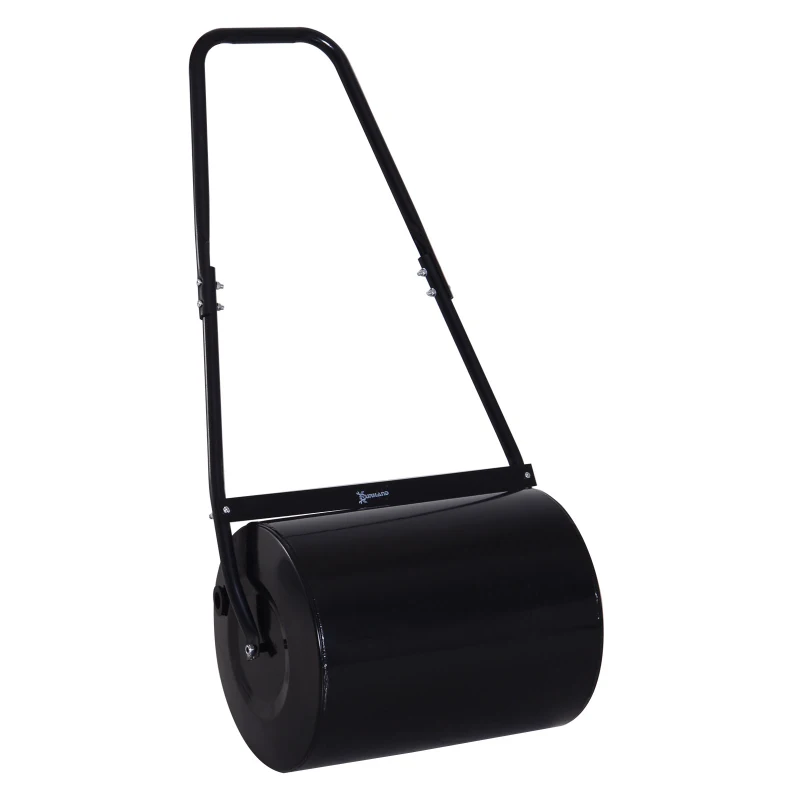 Outsunny Rolo de jardim 30L de aço preenchido com água ou areia 32x40cm Cabo destacável