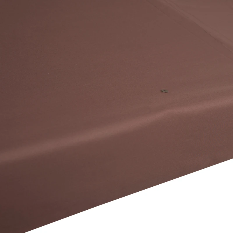 Outsunny Pokrycie zapasowe dla Pawilonów, z wiatrochronem, odprowadzeniem wody, solidne i wytrzymałe, Kolor: Kawa, 3 x 3 m