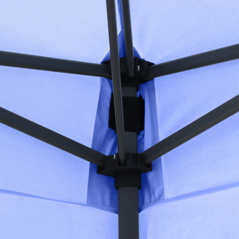 Outsunny 3 x 3 (M) Pop Up Gazebo, UPF 50+ Foldable Canopy Tent with Carry Bag with Wheels and Four Leg Weight Bags, Height Adjustable for Outdoor Garden Patio Party, Blue