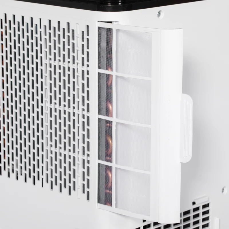 HOMCOM Aire Acondicionado Portátil 10000 BTU 2900W Enfriador Ventilador Deshumidificador 5 en 1 33x28x70,4 cm Blanco