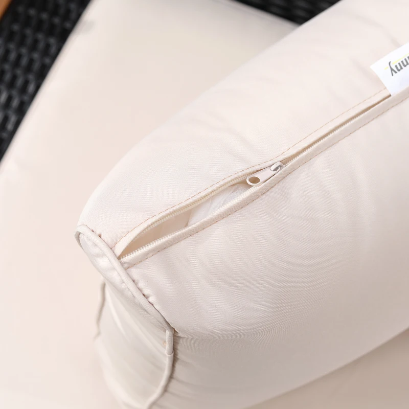 Outsunny 4 PCs Rattan Garden Furniture - Outdoor Sectional Corner Sofa and Coffee Table Set, Conservatory Wicker Weave Furniture with Armrest and Cushions, Black