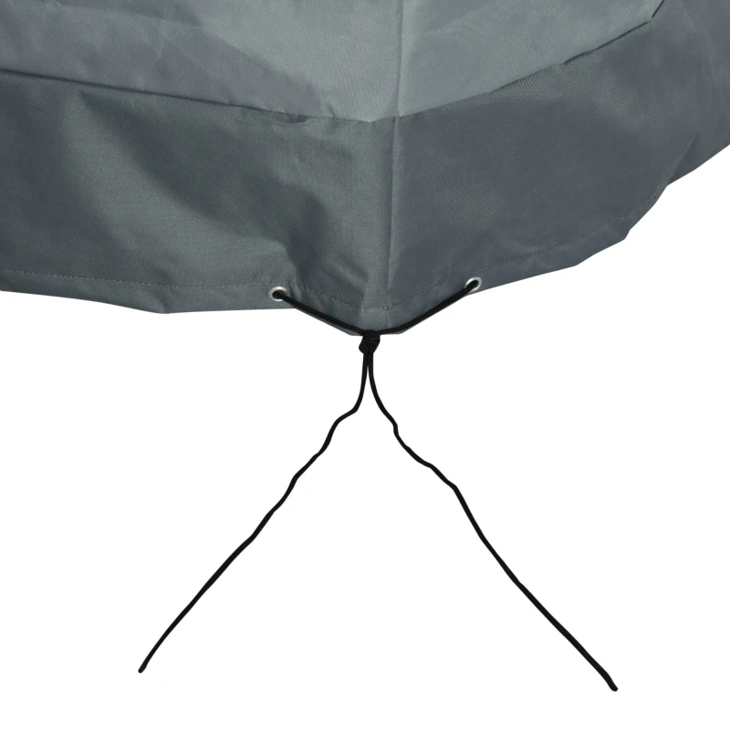 Outsunny Rectangular Patio Furniture Cover for 3 Seater Sofa Bistro Set - Water and UV Resistant Protection, 600D Oxford Fabric Rattan Lounge Clean Cover, 190 x 72 x 76cm