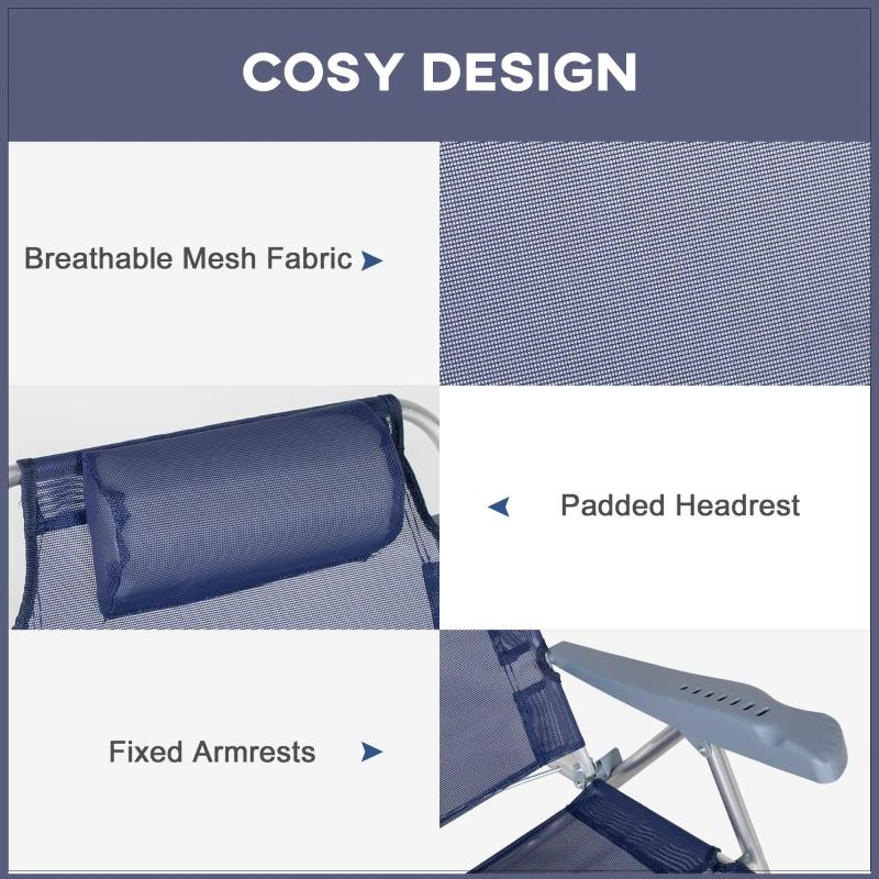 Set of 2 scaune portabile de pescuit Outsunny , Scaune de camping