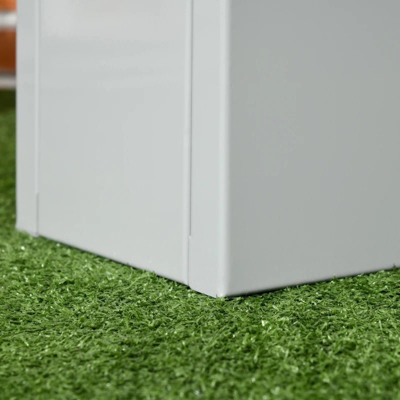 Outsunny stalen plantenbak met afvoergat voor balkon