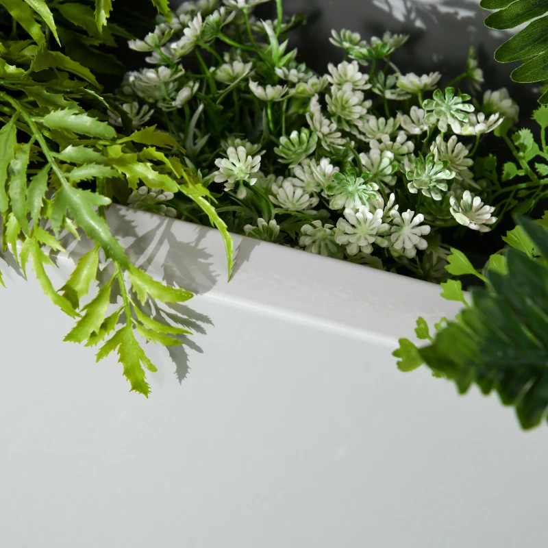 Outsunny stalen plantenbak met afvoergat voor balkon