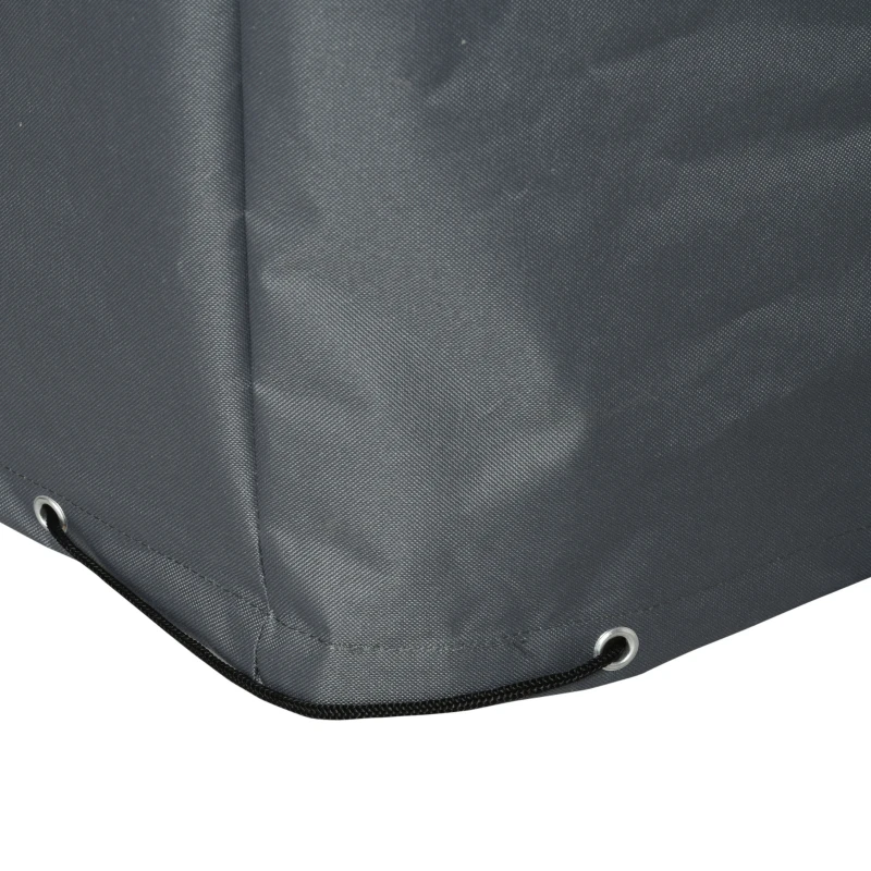 Outsunny 600D Oxford Patio Garden Furniture Dining Table Chair Set Cover - Waterproof and Anti-UV Water Protector, 275L x 205W x 90H cm, Grey