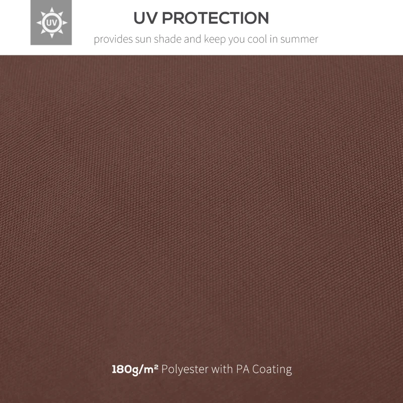 Outsunny 3x3 m Double-Tier Canopy Top Replacement-Coffee(m-4)